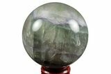 Colorful, Banded Fluorite Sphere - China #190807-1
